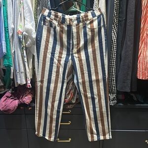 Boden Striped Ankle Pants